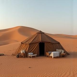 Secluded luxury desert camp